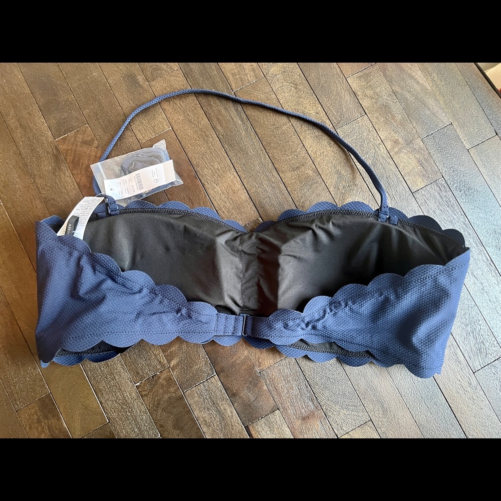 J. Crew Scalloped Bandeau Swimsuit Top (XXL) - Picture 4 of 6